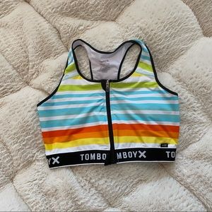 TomboyX Patterned Swim Top | Size XL
